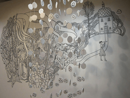 Wallapainting, Hyrylä / Kasarmi Art Museum.